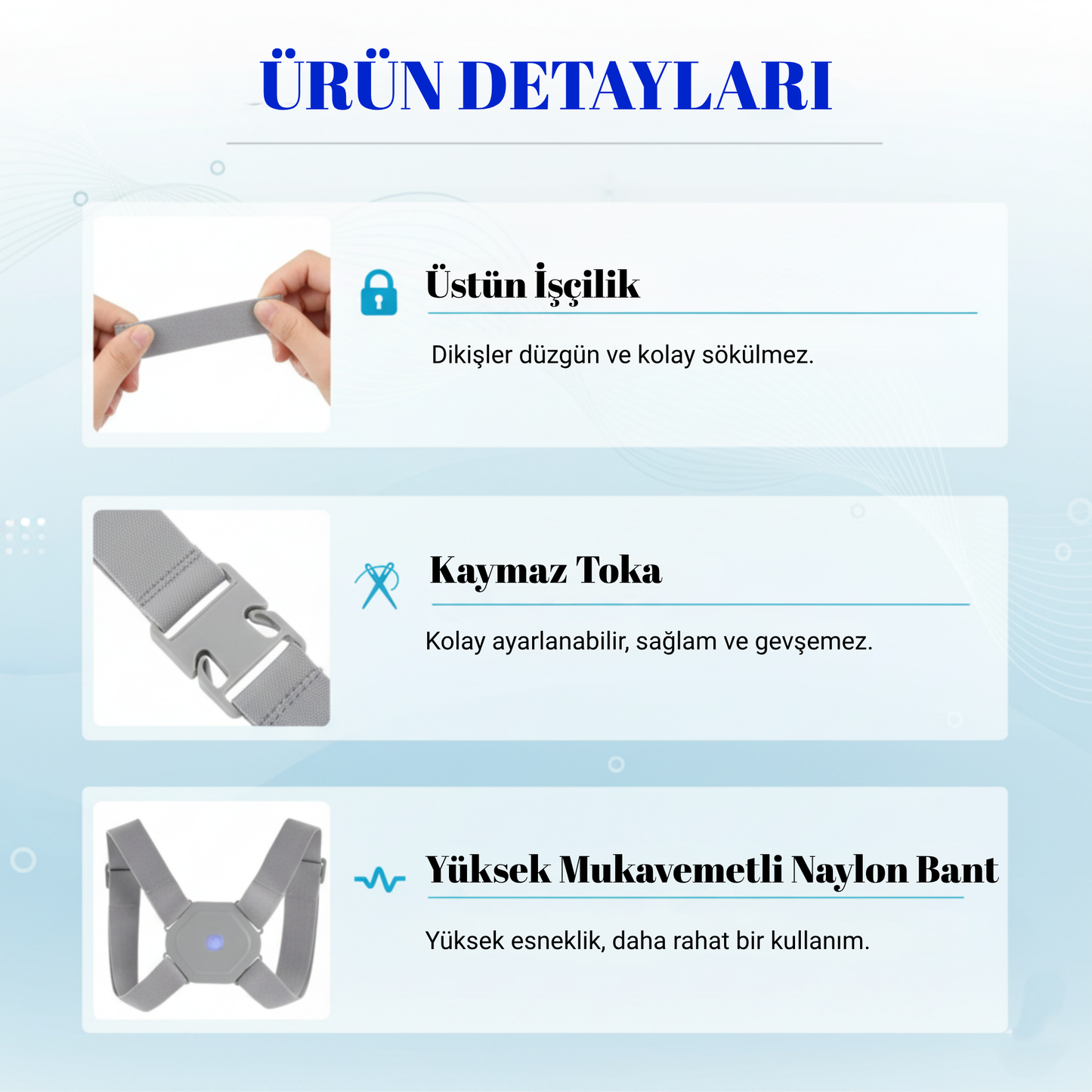 Titreşim Sensörlü Dik Duruş Korsesi