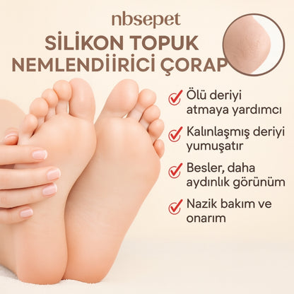 Silikon Topuk Nemlendirici Çorap