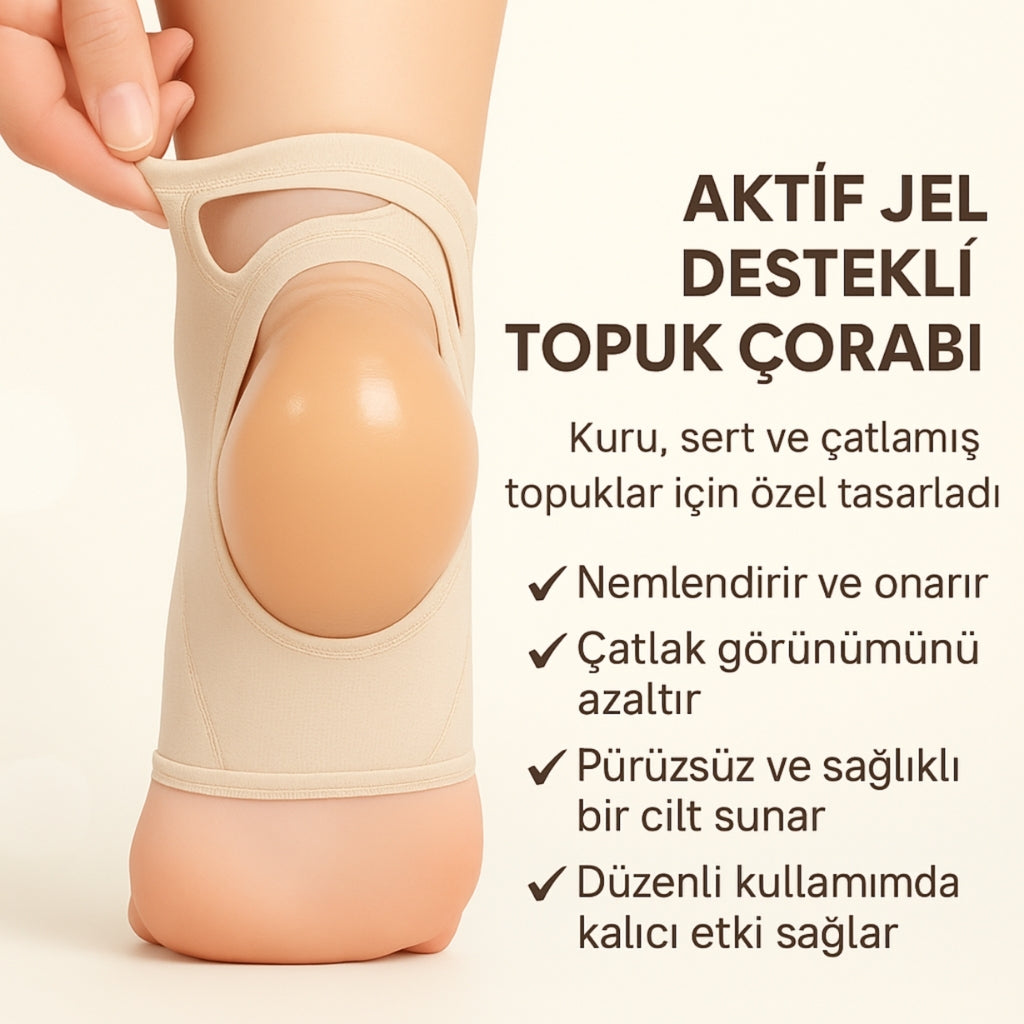 Silikon Topuk Nemlendirici Çorap