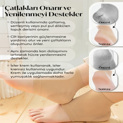 Silikon Topuk Nemlendirici Çorap