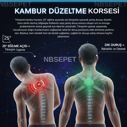 Titreşim Sensörlü Dik Duruş Korsesi