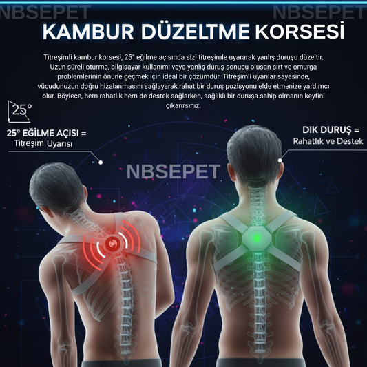 Titreşim Sensörlü Dik Duruş Korsesi