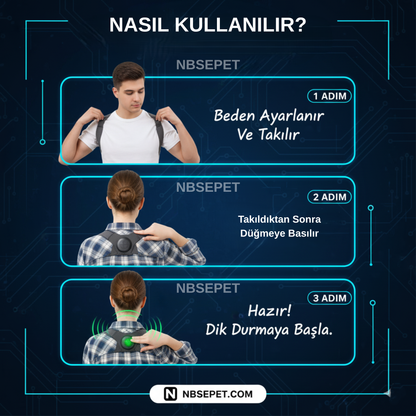 Titreşim Sensörlü Dik Duruş Korsesi