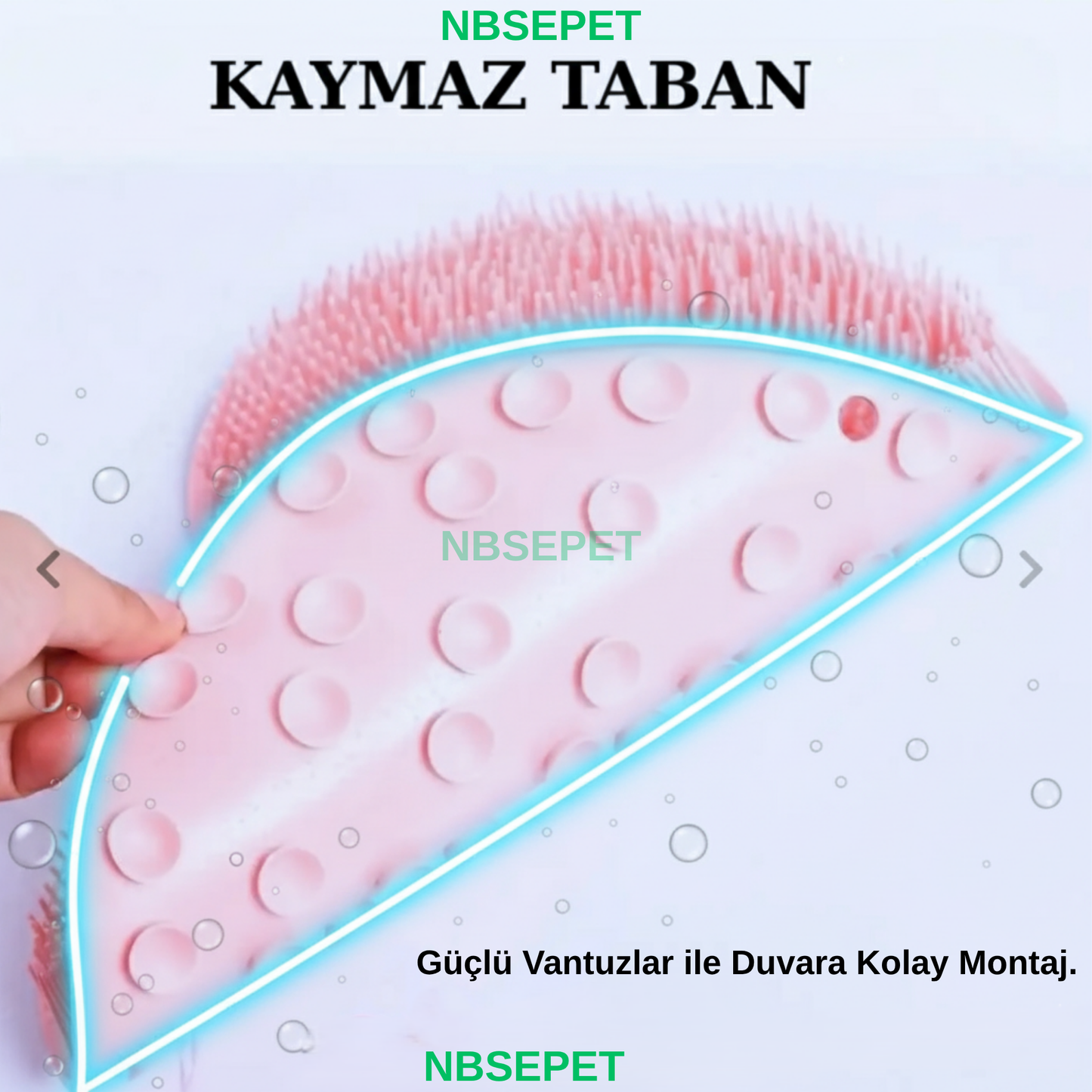 Vantuzlu Silikon Banyo Ayak ve Sırt Masaj Pedi